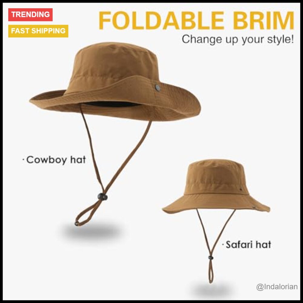 Quick Dry Waterproof Sun Hat Adjustable Wide Brim… - image 5